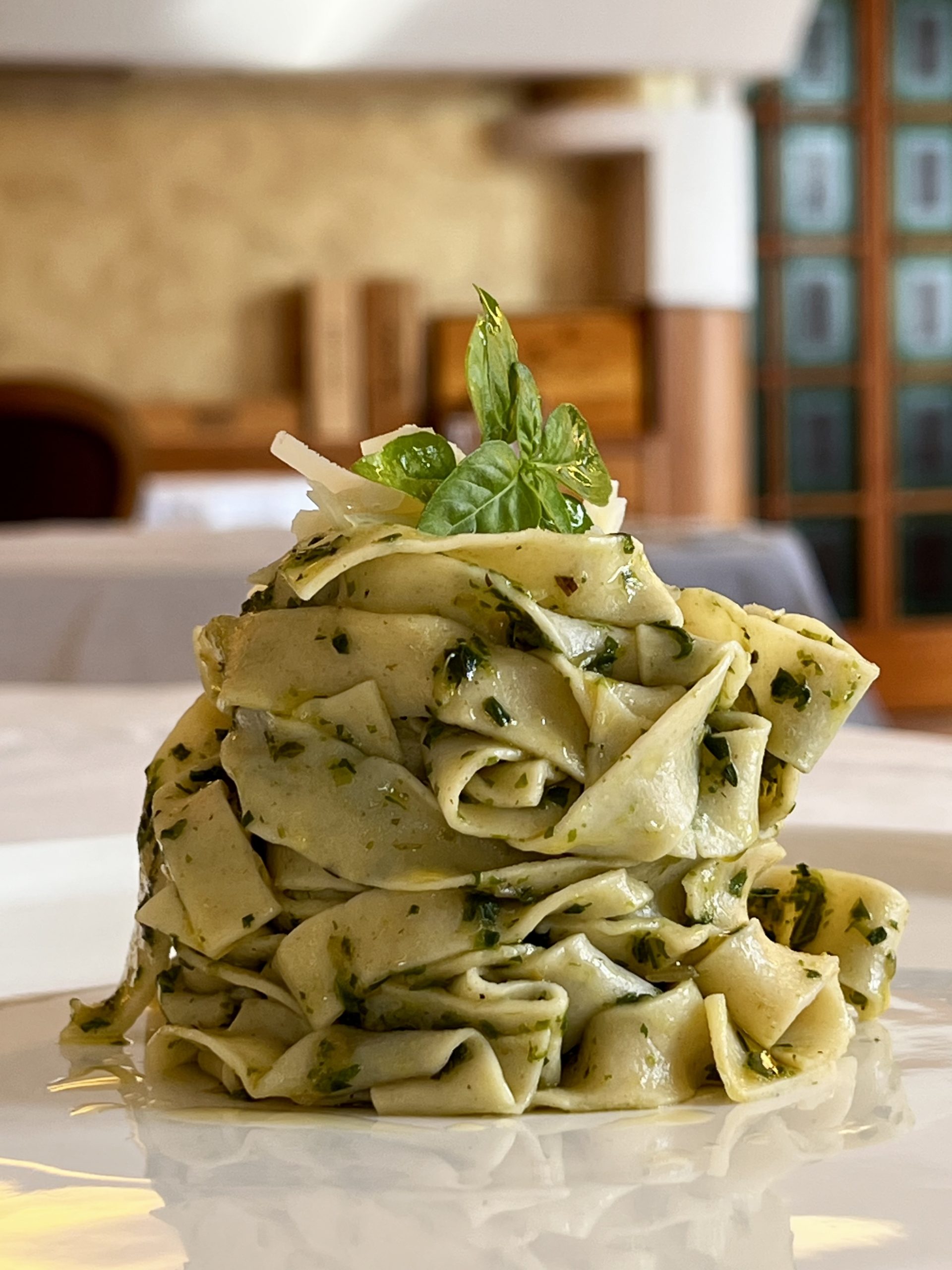 piatto di tagliatelle fresche fatte in casa al ristorante belvedere di Codroipo